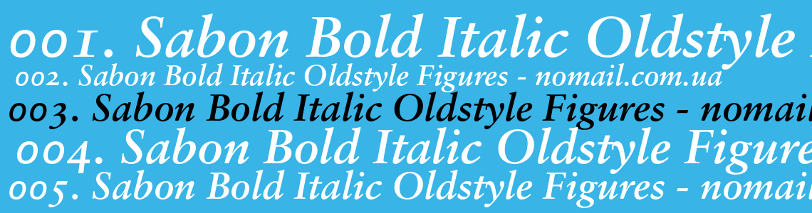 Шрифт Sabon Bold Italic Oldstyle Figures