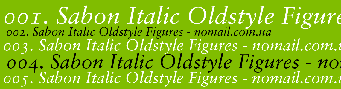 Шрифт Sabon Italic Oldstyle Figures
