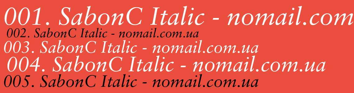 Шрифт SabonC Italic