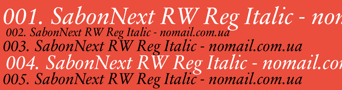 Шрифт SabonNext RW Reg Italic