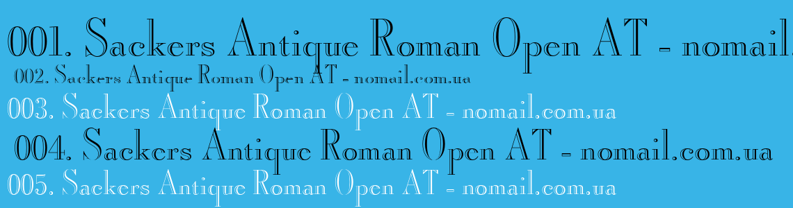 Шрифт Sackers Antique Roman Open AT