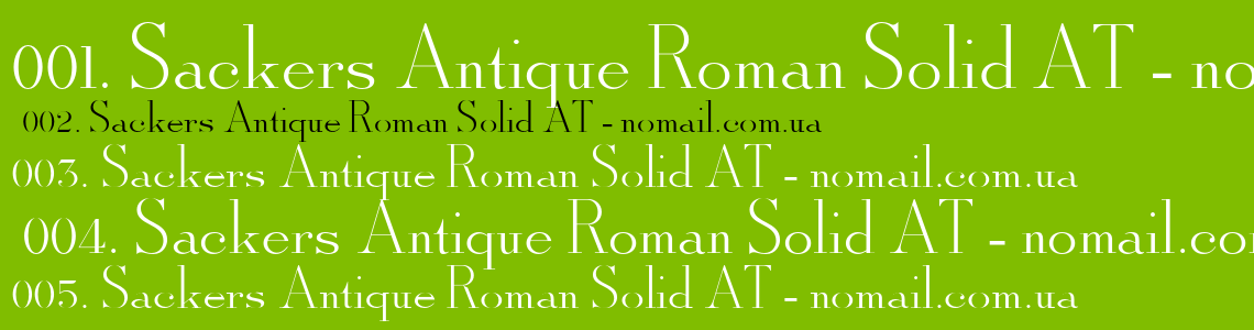 Шрифт Sackers Antique Roman Solid AT