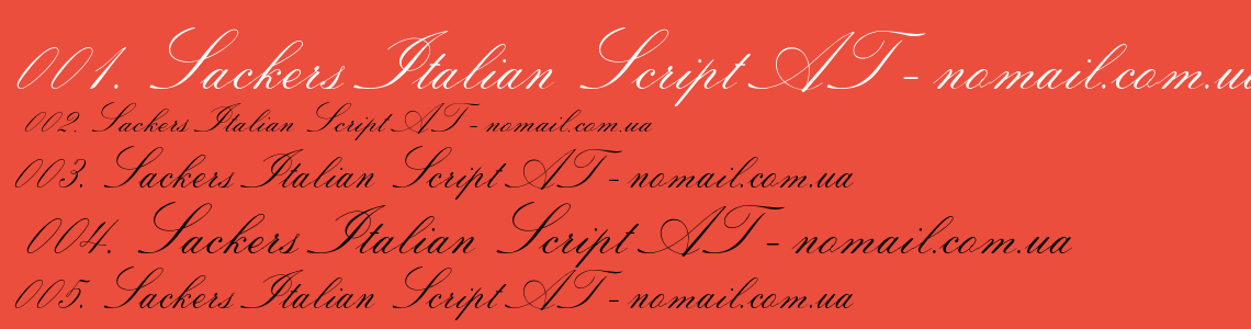 Шрифт Sackers Italian Script AT