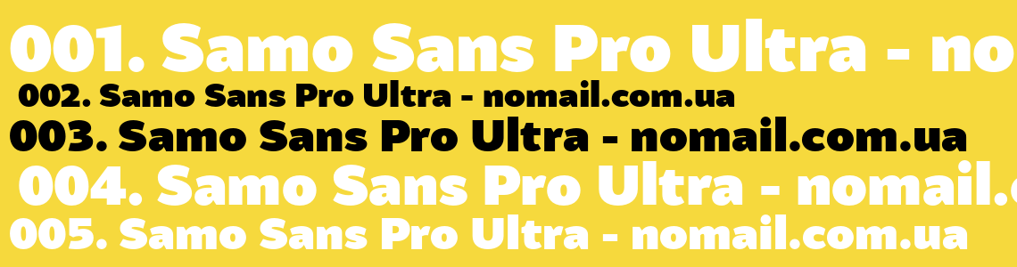 Шрифт Samo Sans Pro Ultra