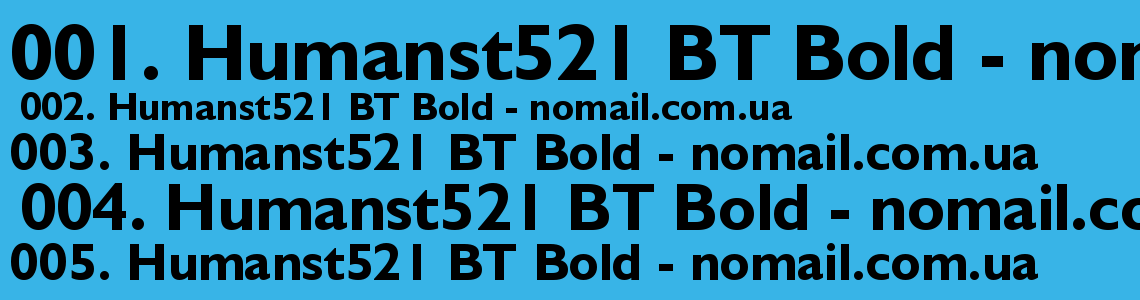 Шрифт Humanst521 BT Bold