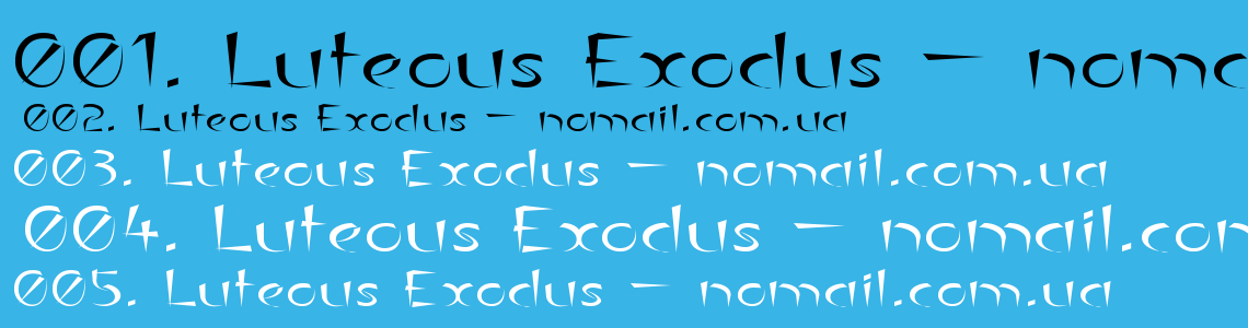 Шрифт Luteous Exodus