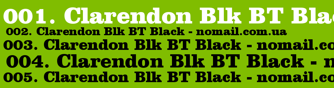 Шрифт Clarendon Blk BT Black