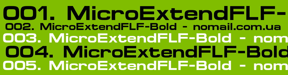 Шрифт MicroExtendFLF-Bold