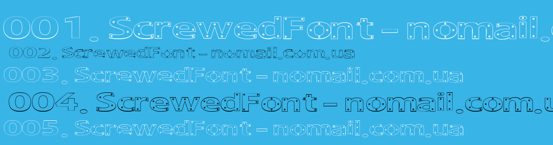 Шрифт ScrewedFont