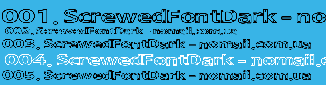 Шрифт ScrewedFontDark