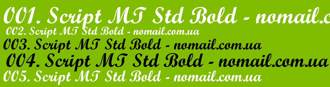 Шрифт Script MT Std Bold.