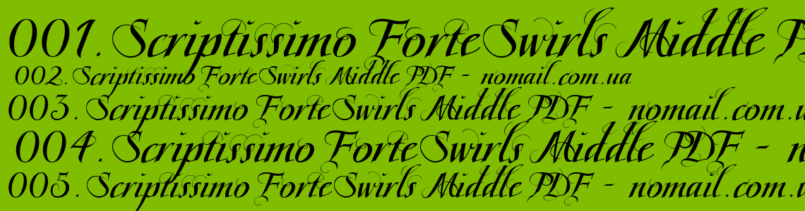 Шрифт Scriptissimo Forte Swirls Middle PDF