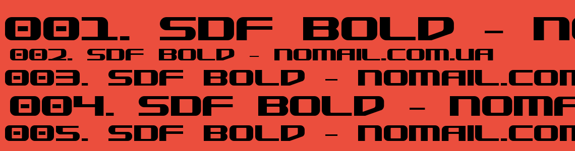 Шрифт SDF Bold