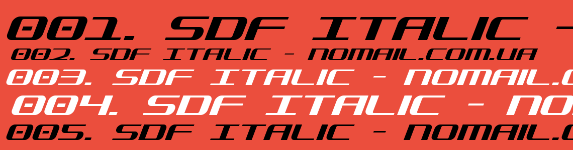 Шрифт SDF Italic