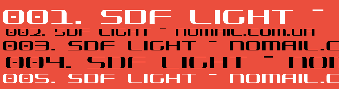 Шрифт SDF Light