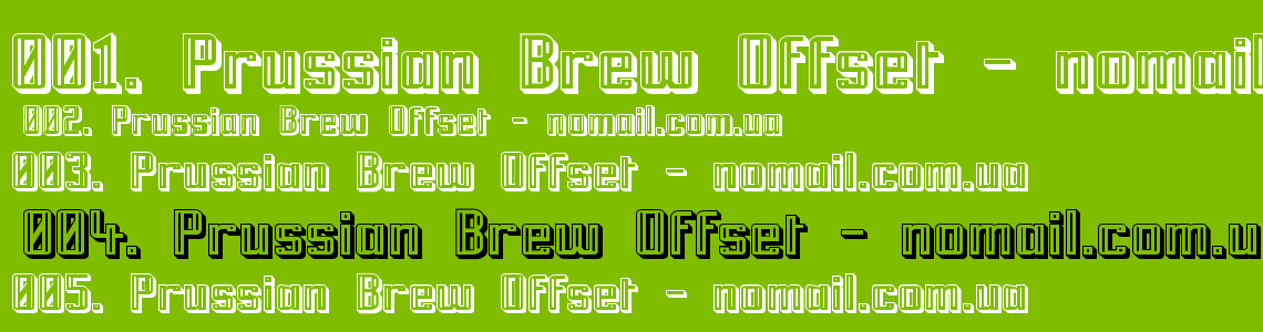 Шрифт Prussian Brew Offset