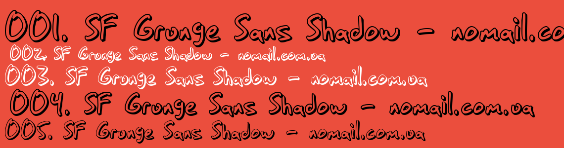 Шрифт SF Grunge Sans Shadow