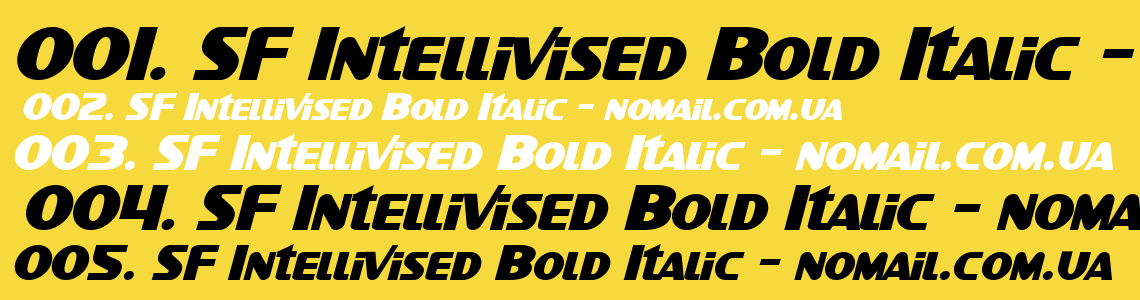 Шрифт SF Intellivised Bold font кириллица.