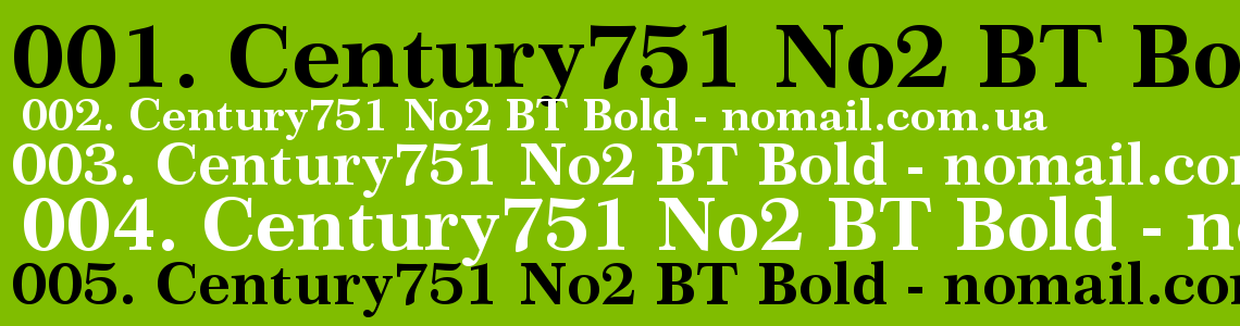 Шрифт Century751 No2 BT Bold