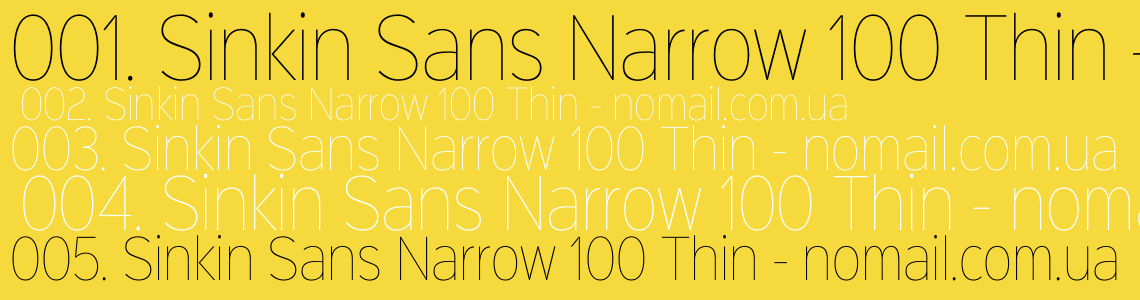 Sans narrow. Sinkin Sans narrow 900 Extra Black.