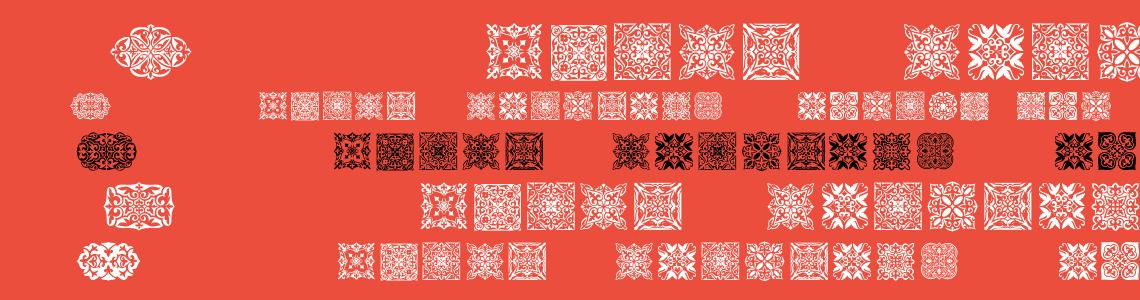 Шрифт SL Square Ornaments. 