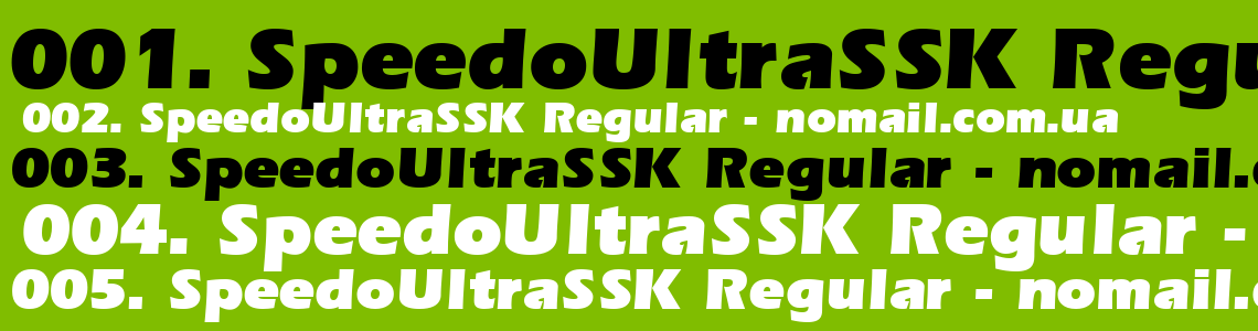 Шрифт SpeedoUltraSSK Regular