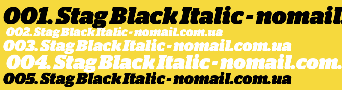 Шрифт Stag Black Italic