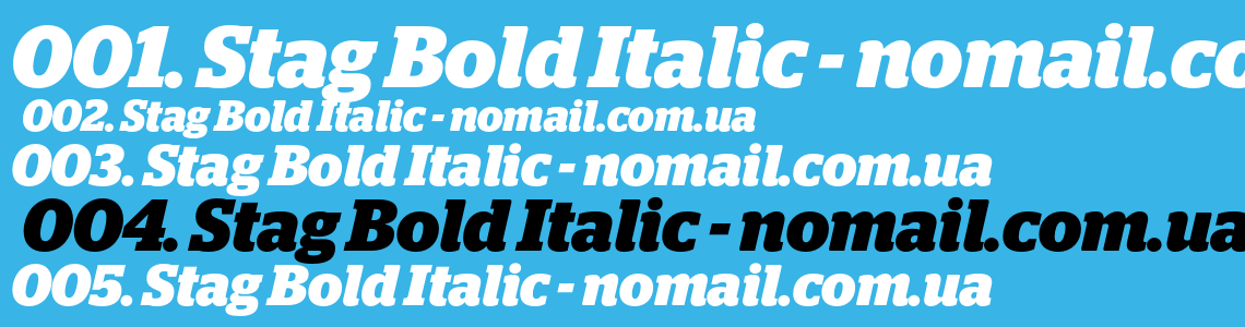 Шрифт Stag Bold Italic