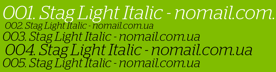 Шрифт Stag Light Italic