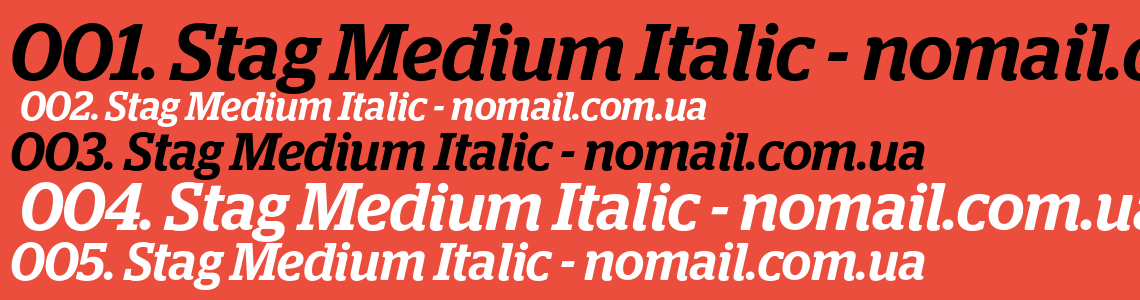 Шрифт Stag Medium Italic