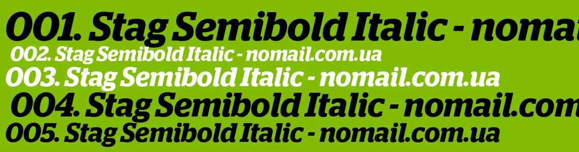 Шрифт Stag Semibold Italic