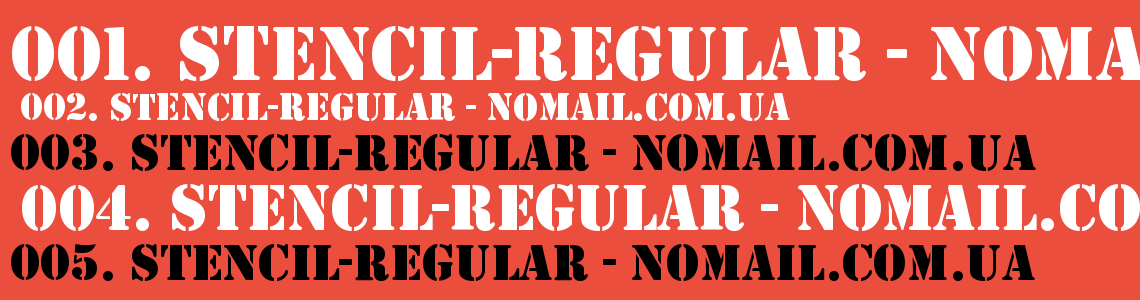 Шрифт Stencil-Regular