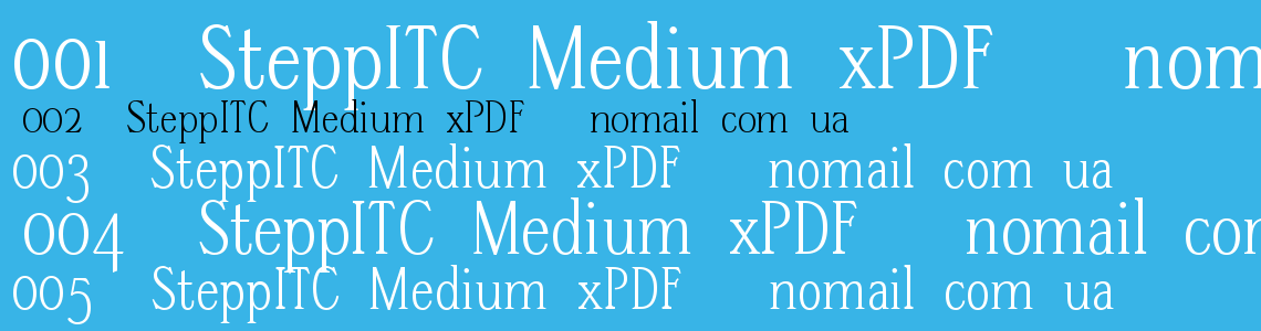 Шрифт SteppITC-Medium xPDF