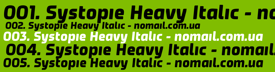 Шрифт Systopie Heavy Italic