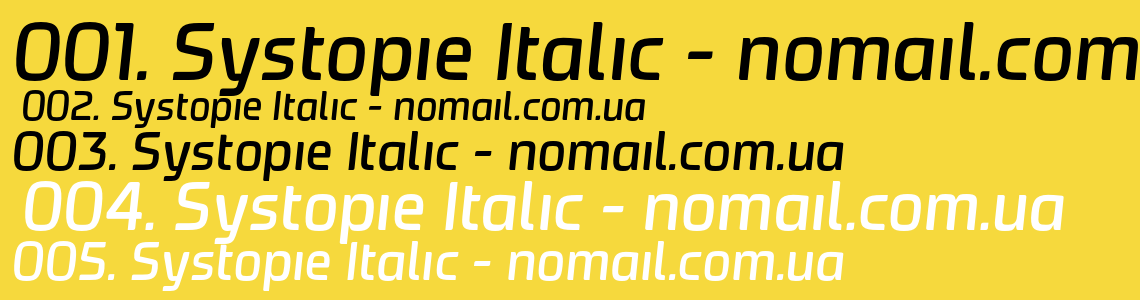 Шрифт Systopie Italic