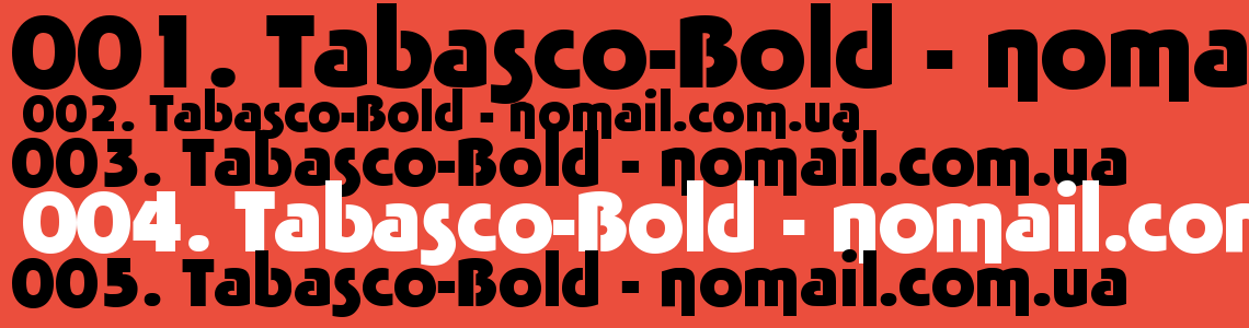 Шрифт Tabasco-Bold