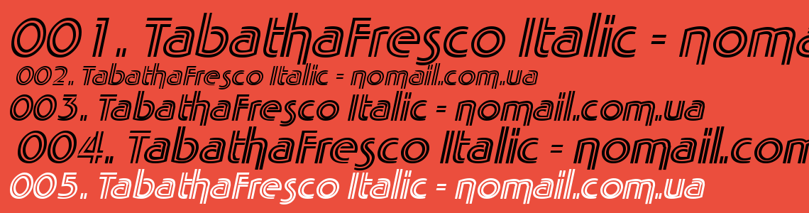 Шрифт TabathaFresco Italic