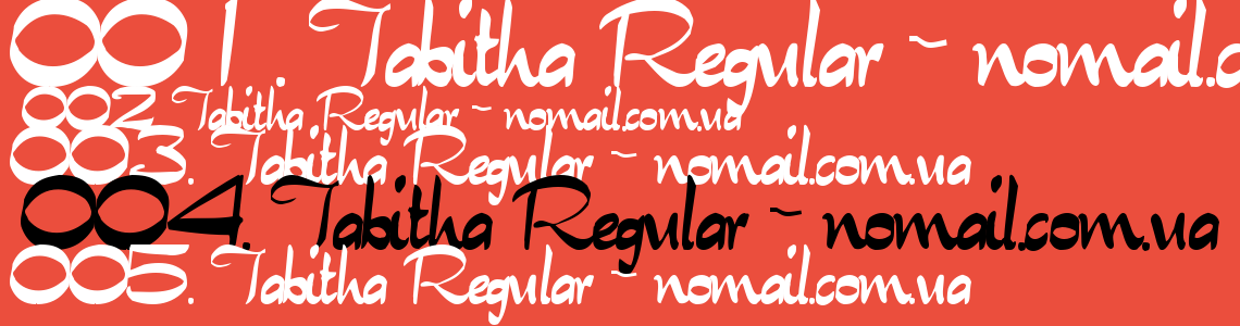 Шрифт Tabitha Regular