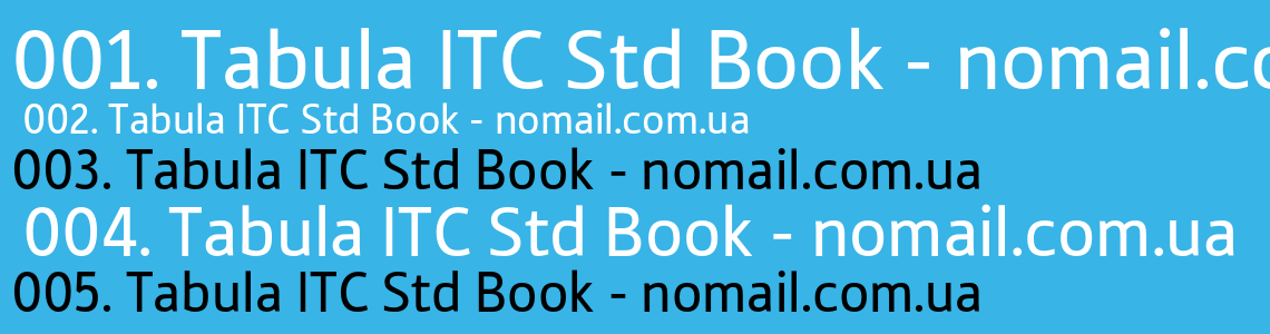 Шрифт Tabula ITC Std Book