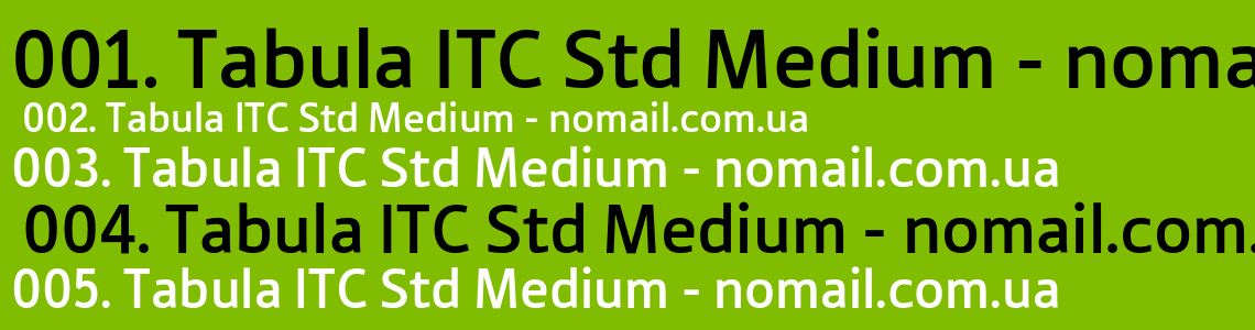 Шрифт Tabula ITC Std Medium