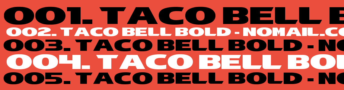Шрифт Taco Bell Bold