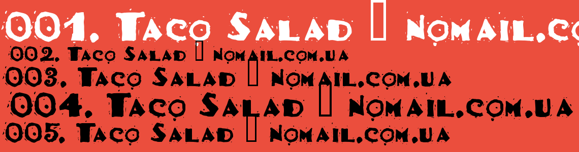 Шрифт Taco Salad