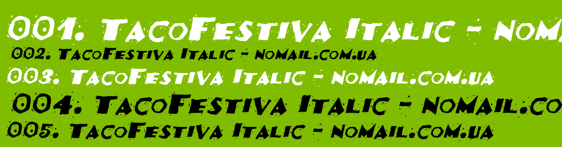 Шрифт TacoFestiva Italic