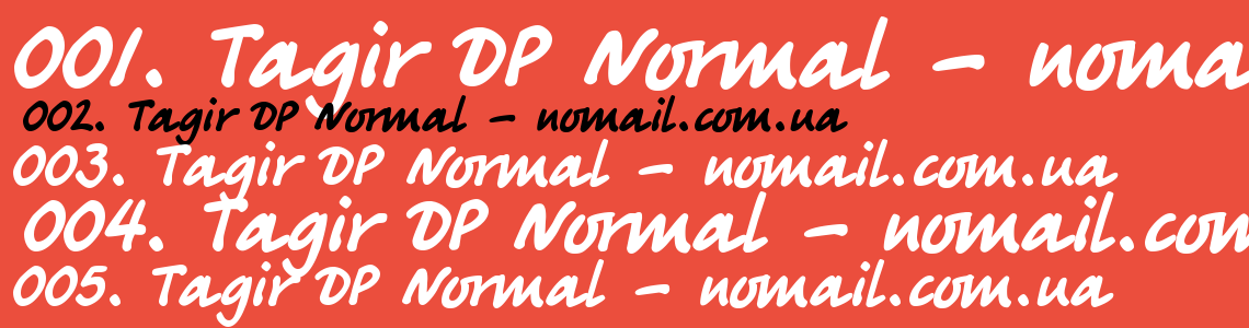 Шрифт Tagir DP Normal