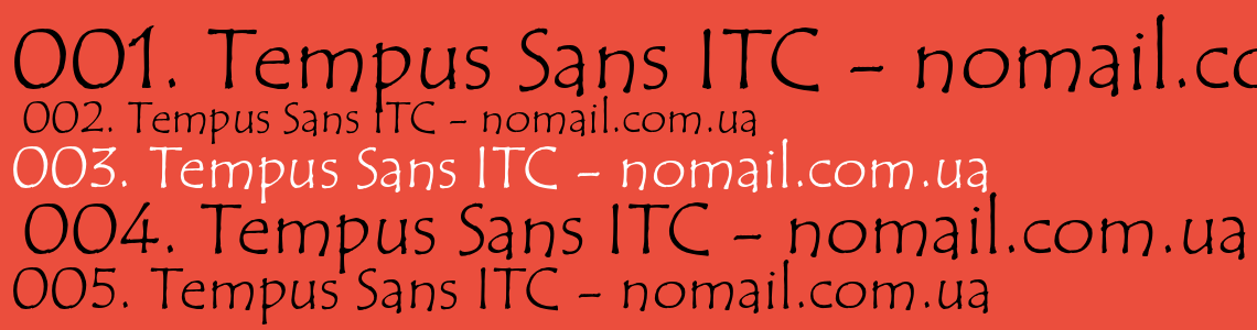 Шрифт Tempus Sans ITC