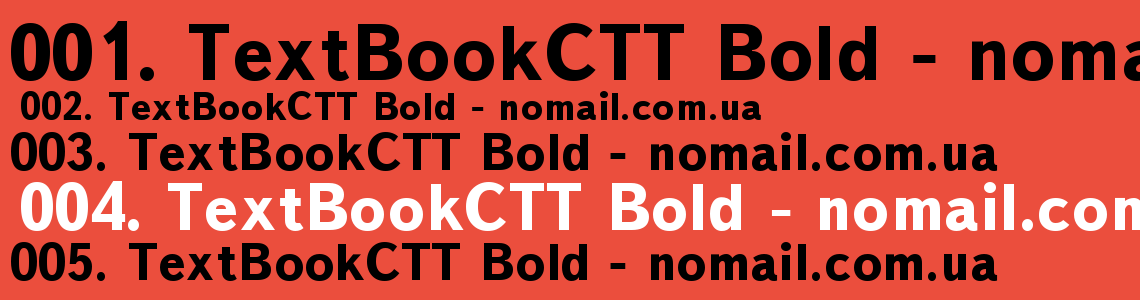 Шрифт TextBookCTT Bold