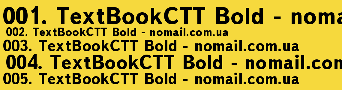 Шрифт TextBookCTT Bold