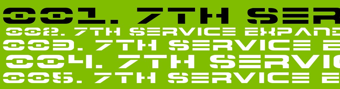 Шрифт 7th Service Expanded