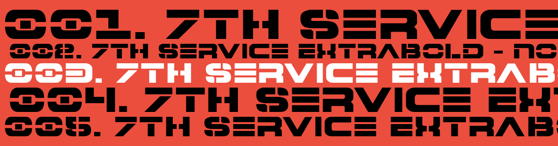 Шрифт 7th Service ExtraBold