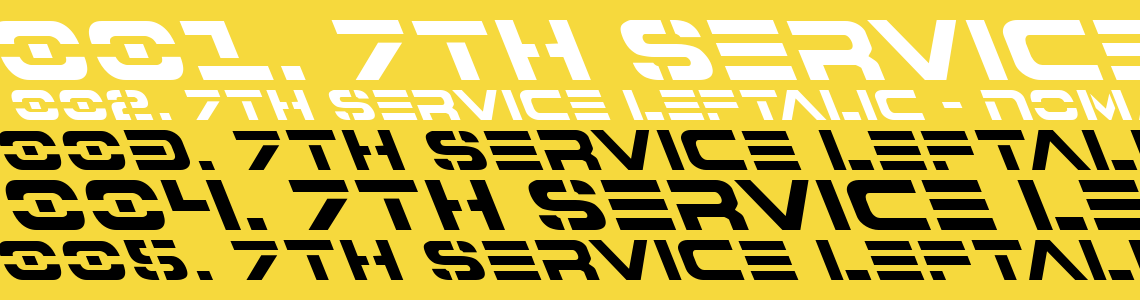 Шрифт 7th Service Leftalic